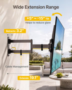 monTEK Full Motion Small TV Wall Mount for 13-43 Inch TVs up to 44 lb