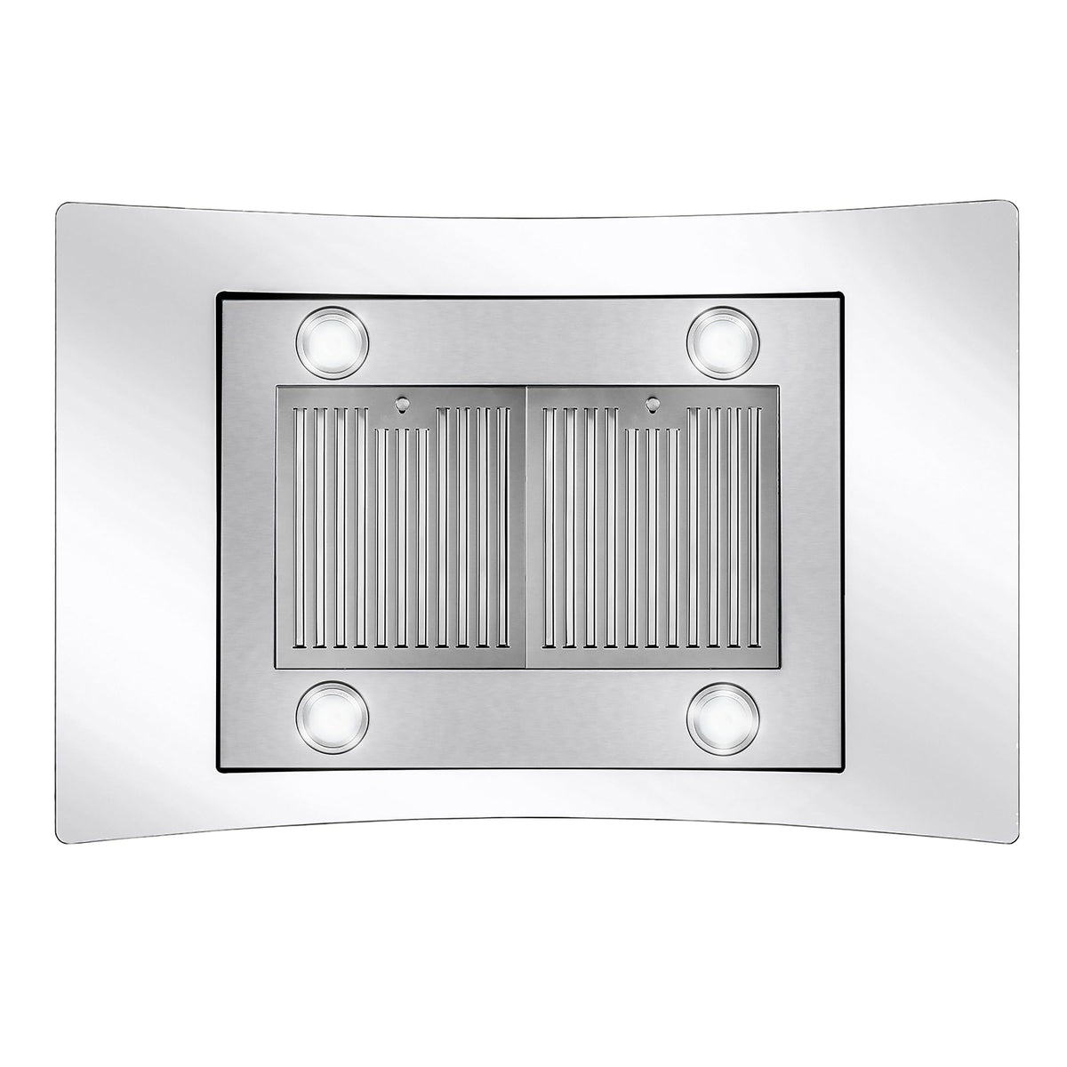 30 in. Lumin Coll 380 CFM Ducted Island Range Hood, LED, Stainless Steel