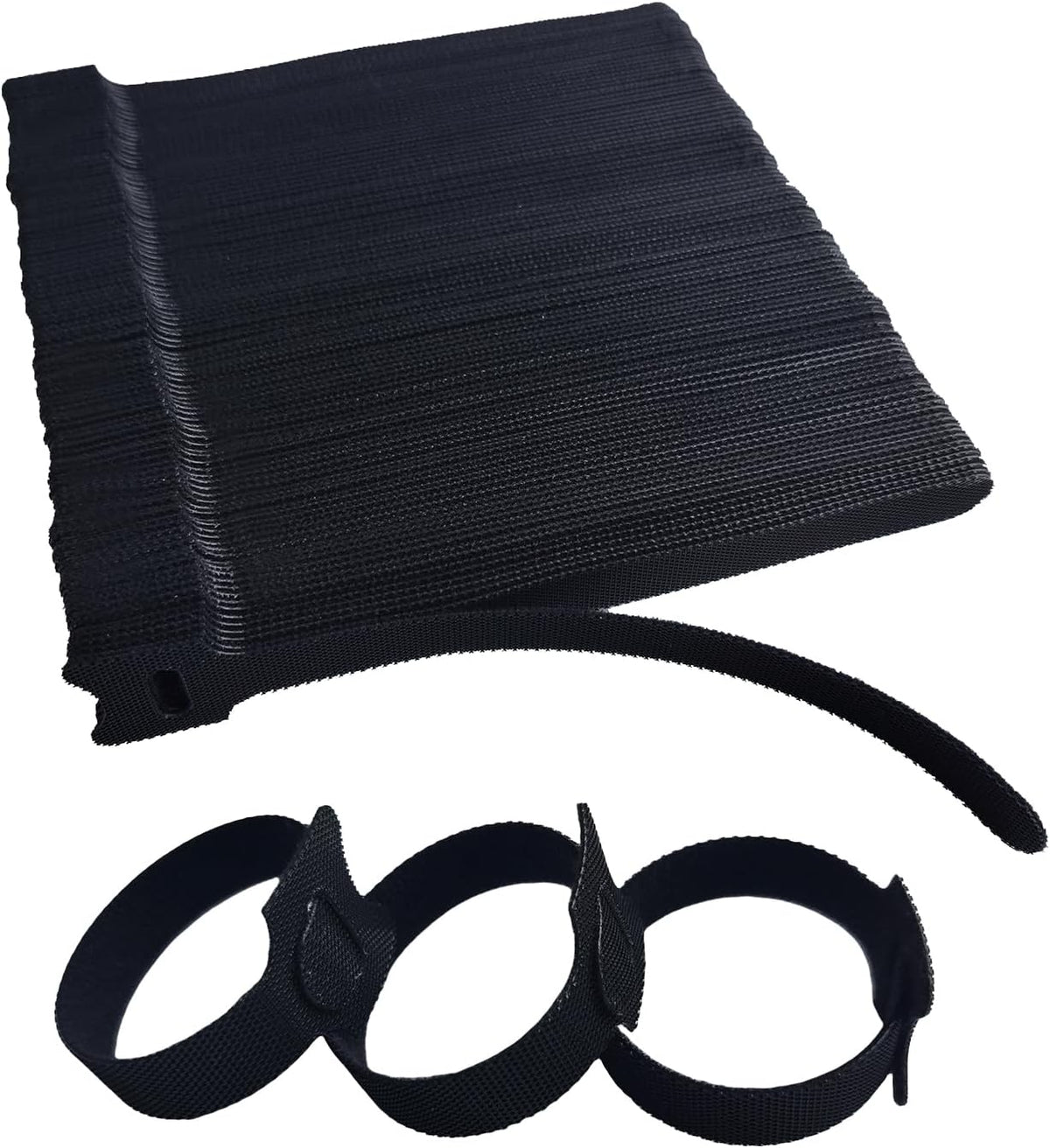 6 Inches 400 PCS Black Reusable Cable Ties,Multi-purpose Adjustable Cord Straps,Cable Organizer,Cord Wrap and Hook Loop Cords Management,Adjustable Cord Ties