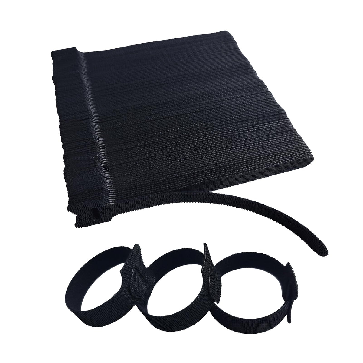 6 Inches 400 PCS Black Reusable Cable Ties,Multi-purpose Adjustable Cord Straps,Cable Organizer,Cord Wrap and Hook Loop Cords Management,Adjustable Cord Ties