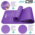 OZE SPORTS Yoga Mat, NBR Foam, Extra Thick, Non-Slip, High Density, Large, for Pilates, Gymnastics, HiiT and Fitness, with Free Carry Strap