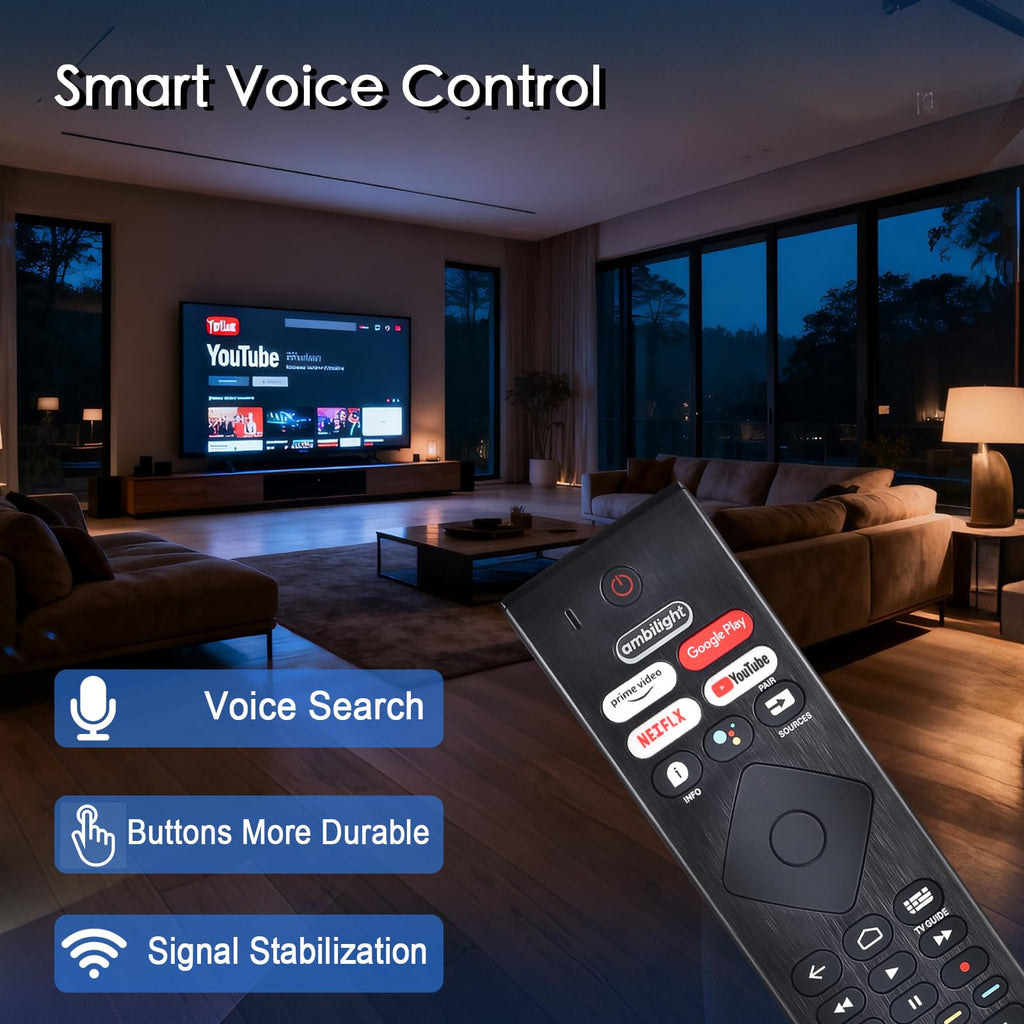 Replacement for Hisense Smart Google TV Voice Remote Control