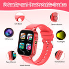 Kids Smart Watches Girls Age 5-12, 26 Games High-Resolution Touchscreen Kids Watch with Video Camera Music Player Pedometer Flashlight 12/24 hr Educational Toys Birthday Gifts for Girls Ages 6 7 8