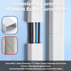 ZhiYo 43" Cord Covers for Wires on Wall, Beige Cord Hider, 0.7" W x 0.4" H