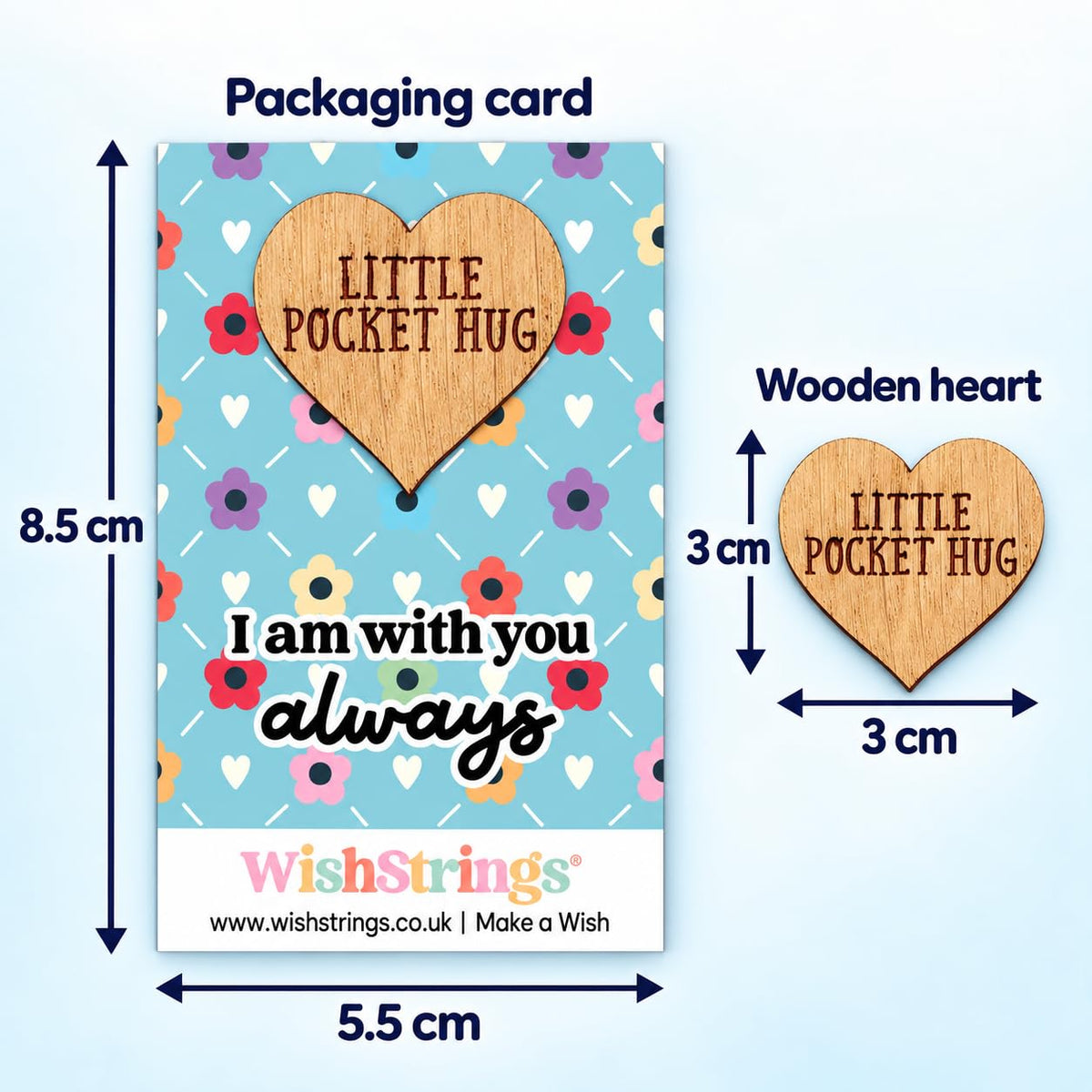 WishStrings Pocket Hug, Little Hug Gifts, Thinking of You Card