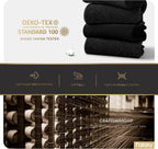 FALARY 12 Pairs Black Mens Socks, Plain Cotton Socks for Men & Women