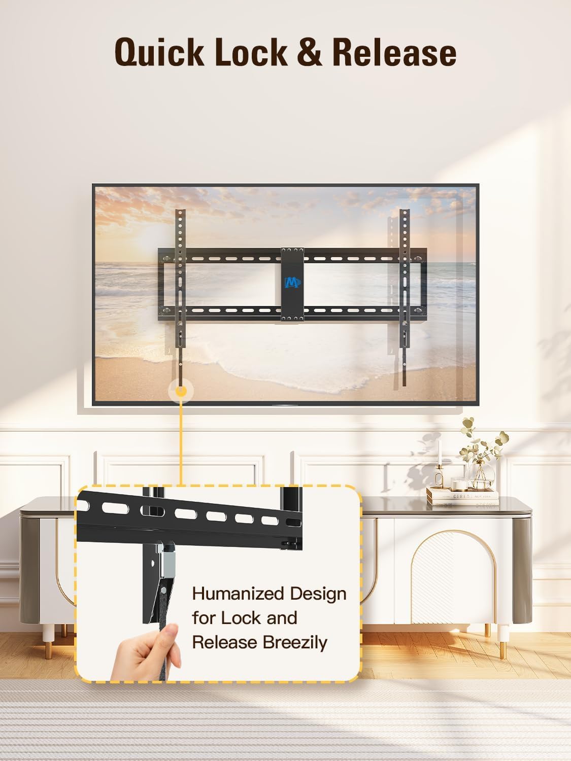 Mounting Dream Tilting TV Wall Mount for Most 37-90 Inch TVs up to 132lbs