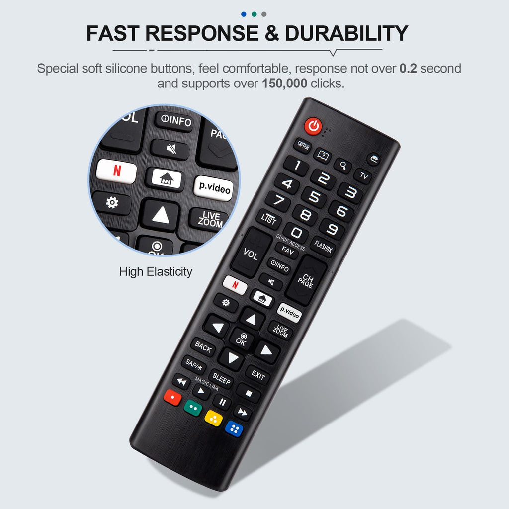 Universal Remote Replacement XRT260 for All VIZIO Smart TV Smartcast 4K P-Series V-Series D-Series M-Series XRT136 XRT140, with Buttons for Netflix Disney Prime Video Hulu (No Voice Function)