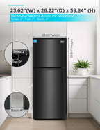 BLACK+DECKER 18.1 Cu. Ft. Top Mount Refrigerator with Ice Maker, BR1810HIMB