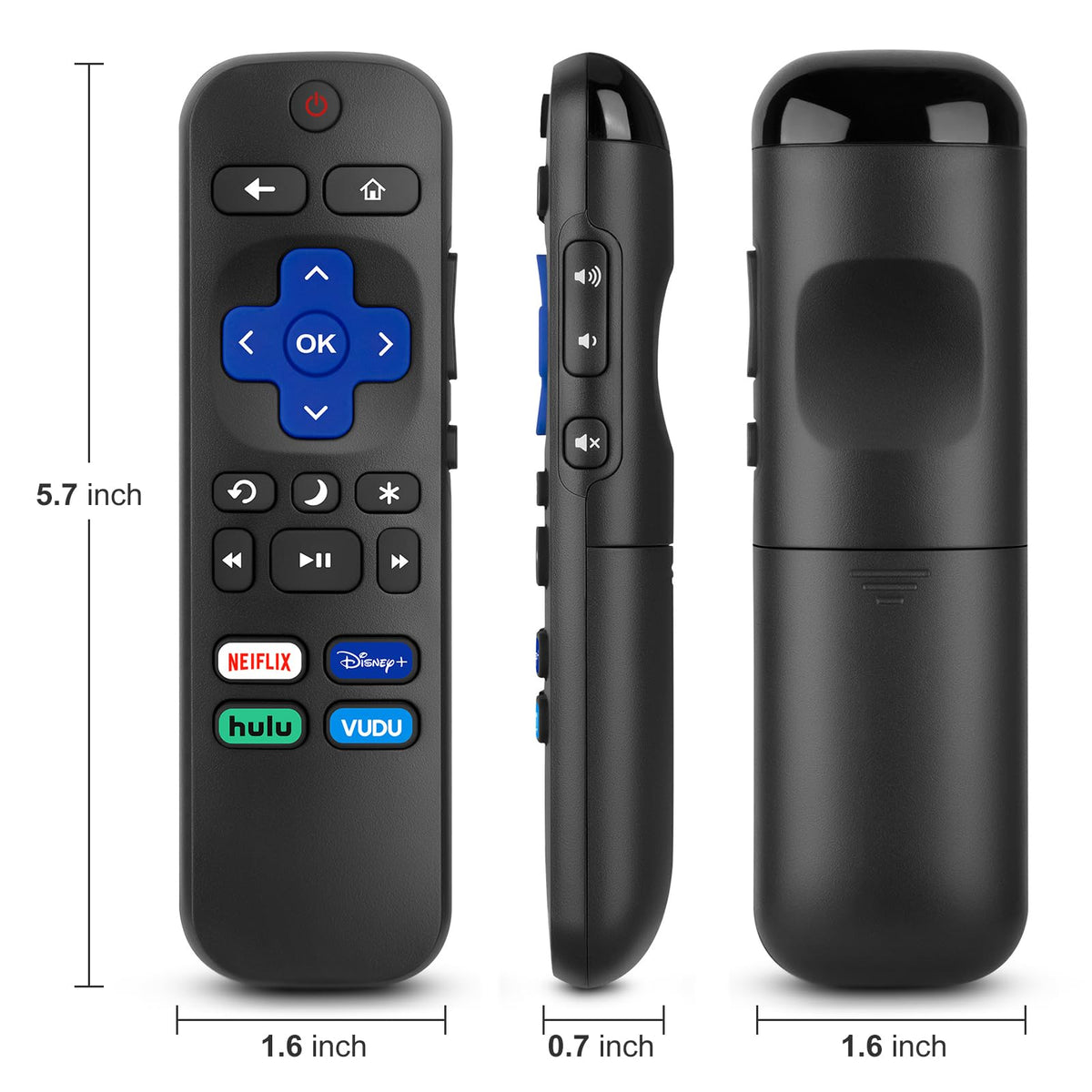 Universal Remote Replacement XRT260 for All VIZIO Smart TV Smartcast 4K P-Series V-Series D-Series M-Series XRT136 XRT140, with Buttons for Netflix Disney Prime Video Hulu (No Voice Function)