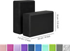 EXERZ Yoga Blocks 2pcs Gym Bricks -Comfortable Fitness Yoga Bricks, Anti-Slip, Lightweight and Travel Friendly Pilates Practice