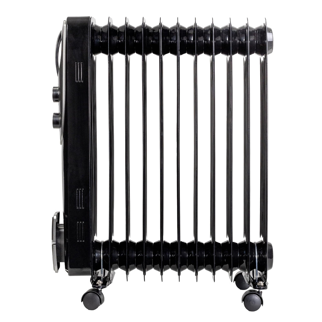 Russell Hobbs 2000W/2KW Oil Filled Radiator, 9 Fin Portable Electric Heater - White, Adjustable Thermostat with 3 Heat Settings, Safety Cut-off, 20 m sq Room Size, RHOFR5002, 2 Year Guarantee