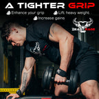 BEAST RAGE Weight Lifting Straps Fitness Padded Cotton Wrist Support Gel Advanced Grips Dumbbell Bar Wraps Heavy Duty Gym Bodybuilding Straps Power Deadlift Barbells Non Slip Exercise