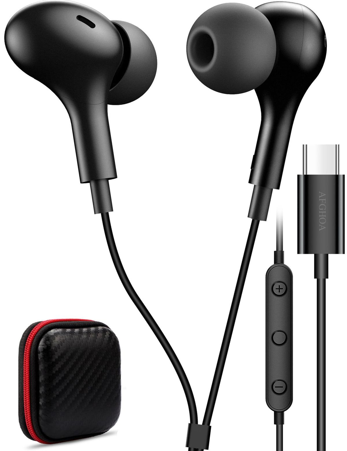 USB C Headphone for Samsung S26 S25 FE S24 A16 A17 Z Wired Earbuds Magnetic