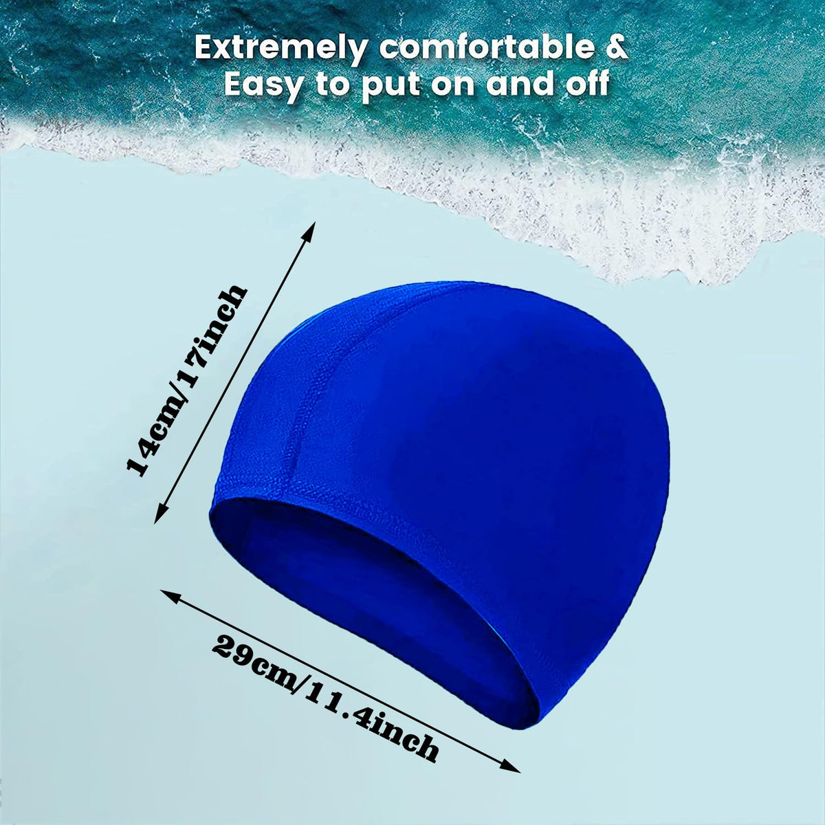 2 Swimming Caps for Kids Girls Boys Adult Light Swimming Cap Swim Hats Kid