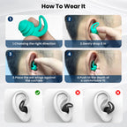 Swimming Ear Plugs for Kids,4 Pairs Reusable Silicone Ear Plugs Swimming