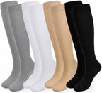 Compression Socks, (2/4/6/7 Pairs) for Men & Women 15-20 mmHg is Best for Athletics, Running, Flight Travel, Support