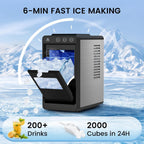 COWSAR Nugget Countertop Ice Maker, Automatic Ice Dispenser, 33 lbs/Day Chewable Pellet Ice Machine with Self-Cleaning & Measured Dispensing, Portable Ice Maker for Home, Kitchen, Office