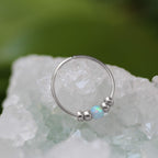Ultra Thin Opal Nose Ring