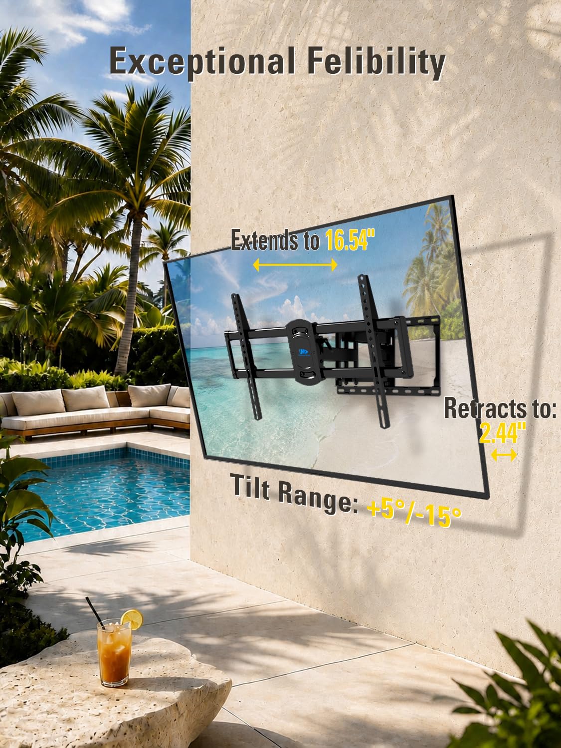 Mounting Dream Full Motion TV Wall Mount for 42-90 Inch TV up to 154lbs