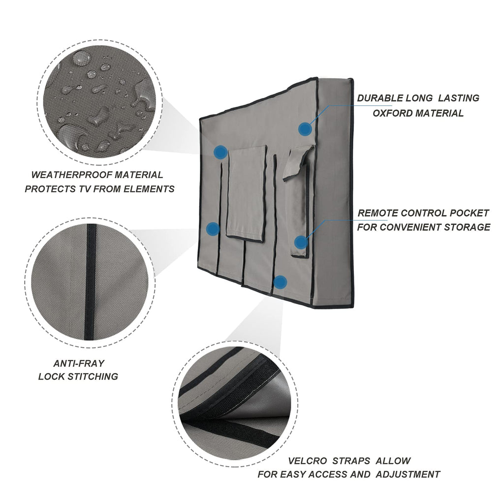 iBirdie Outdoor TV Cover 52 to 55 inch Weatherproof and Waterproof