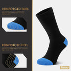 FALARY 12 Pairs Black Mens Socks, Plain Cotton Socks for Men & Women