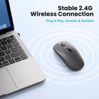 cimetech Wireless Mouse for Laptop, Portable Slim Silent Design for Left & Right Hand Users, Storable Nano Receiver, 800-1600 DPI, 2.4G Compact Computer Mice for MacBook, PC, Windows, Chromebook