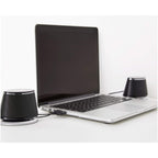 Amazon Basics PC Speakers for Desktop or Laptop, 3.5mm Aux, USB-Powered, Silver