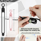 24Pcs Silicone Cable Ties, Cord Organizer Cable Management-Multi