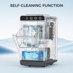 COWSAR Nugget Countertop Ice Maker, Automatic Ice Dispenser, 33 lbs/Day Chewable Pellet Ice Machine with Self-Cleaning & Measured Dispensing, Portable Ice Maker for Home, Kitchen, Office