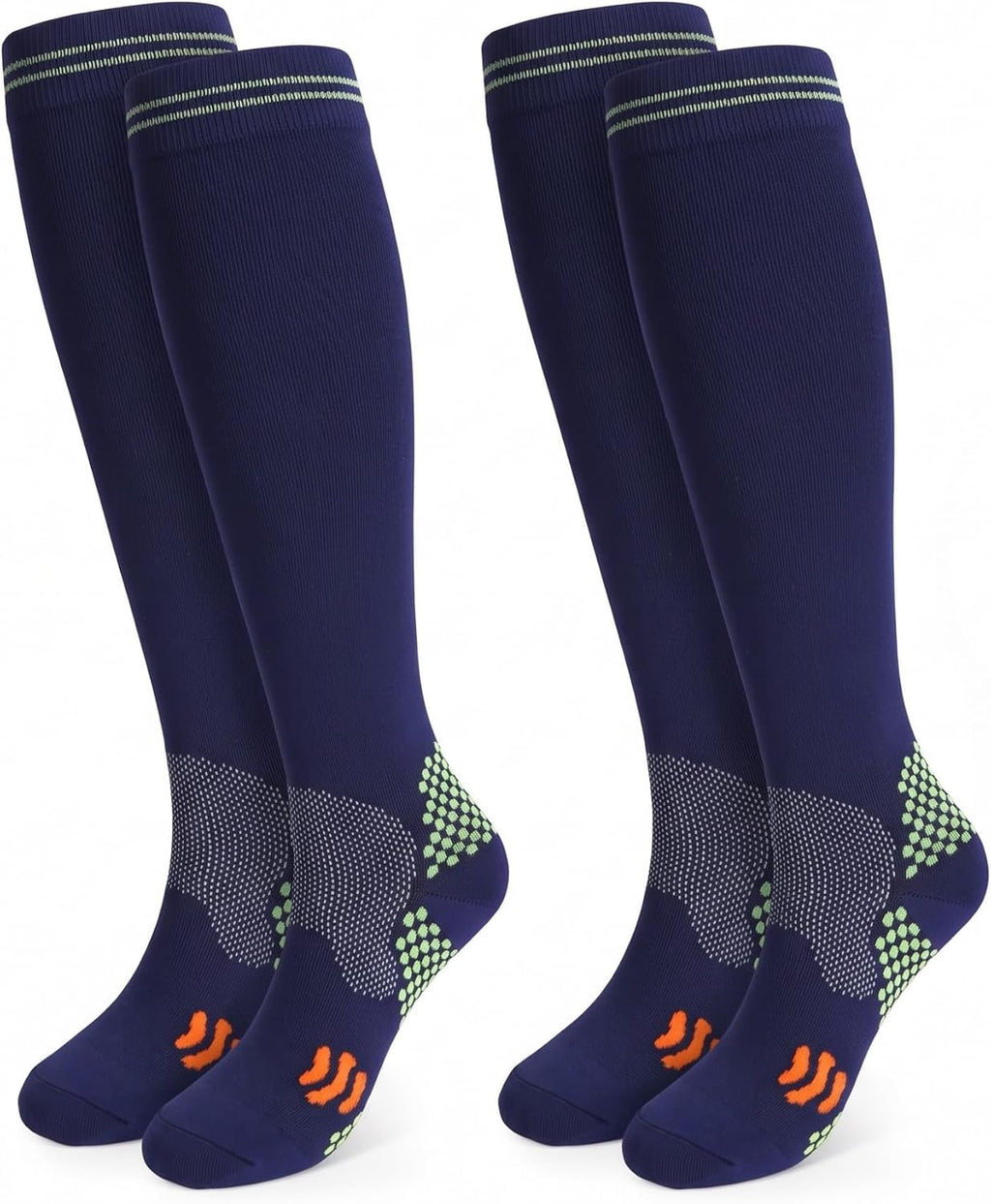 Compression Socks, (2/4/6/7 Pairs) for Men & Women 15-20 mmHg is Best for Athletics, Running, Flight Travel, Support