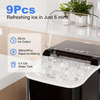 NEWBULIG Countertop Ice Maker Machine with Handle, Portable Ice Maker