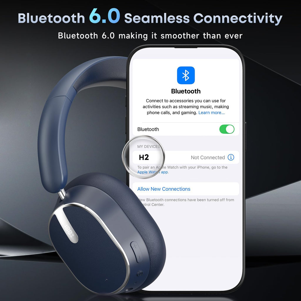 Hybrid Active Noise Cancelling Bluetooth Headphones Wireless Headphones