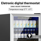 DOGHLY 0.95 Cu.Ft Mini Fridge Mirror Door for Beverages & Skincare, 24 Cans