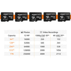 Amazon Basics microSDXC Memory Card, 64GB, A2, U3, 100MB/s Read Speed, Black, 2-Pack