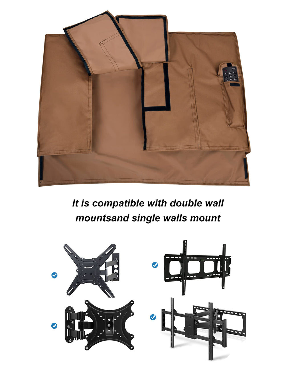 iBirdie Outdoor TV Cover 52 to 55 inch Weatherproof and Waterproof