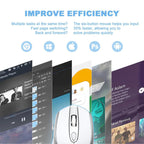 cimetech Wireless Mouse for Laptop, Portable Slim Silent Design for Left & Right Hand Users, Storable Nano Receiver, 800-1600 DPI, 2.4G Compact Computer Mice for MacBook, PC, Windows, Chromebook
