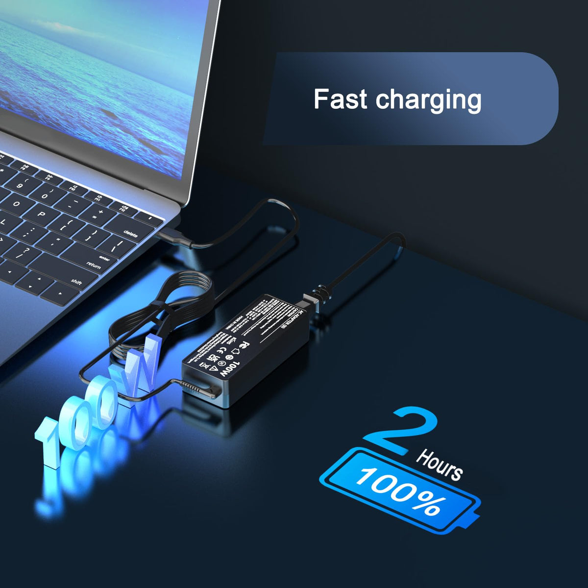 65W Laptop Charger Compatible With HP Pavilion EliteBook ProBook Series