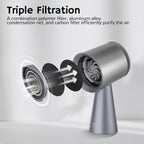 AIRTHEREAL Portable Range Hood with Rechargeable Battery, 3-Speed Suction