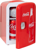 Coca-Cola 4L Mini Fridge, 6 Can, Classic Bottle Design, Red