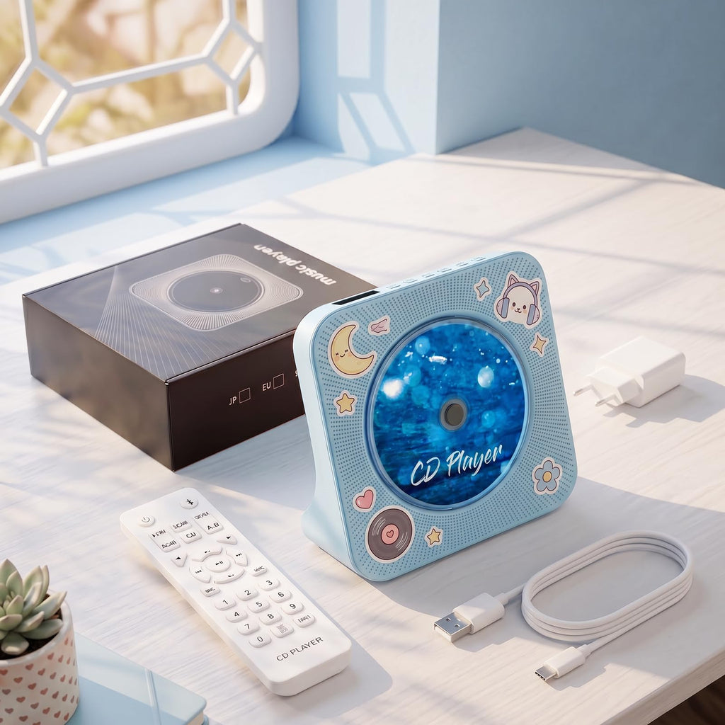 Gueray CD Player Portable Bluetooth Desktop CD Players for Home