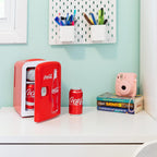 Coca-Cola 4L Mini Fridge, 6 Can, Classic Bottle Design, Red