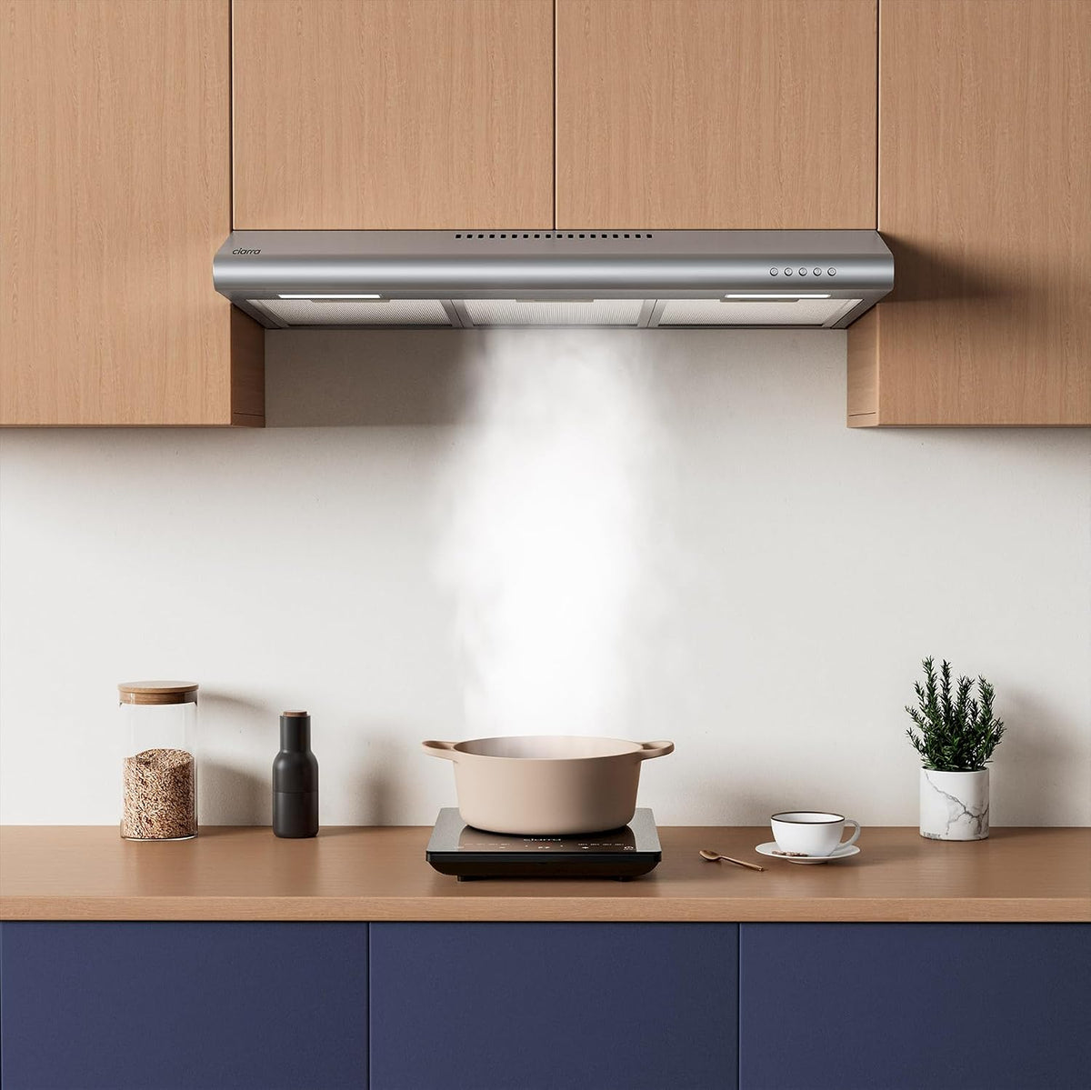 CIARRA Range Hood 30 Inch Under Cabinet Ductless Stainless Steel