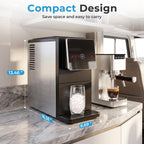 Antarctic Star Nugget Ice Maker Countertop with Self-Dispensing, 33lbs/24H
