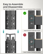 SONGMICS 5-Tier Heavy-Duty Shelving Units, Set of 2, Boltless Assembly
