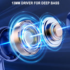 Wireless Earbuds, Bluetooth 5.4 Ear Buds, LED Power Display, 6D Bass Stereo