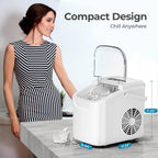Antarctic Star Countertop Ice Maker Machine, 26Lbs/Day Fastest 6‑Min Ice