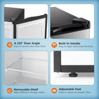 Kismile Small Freezer Upright, 3.0 Cu.ft Mini Freezer, Stainless Steel