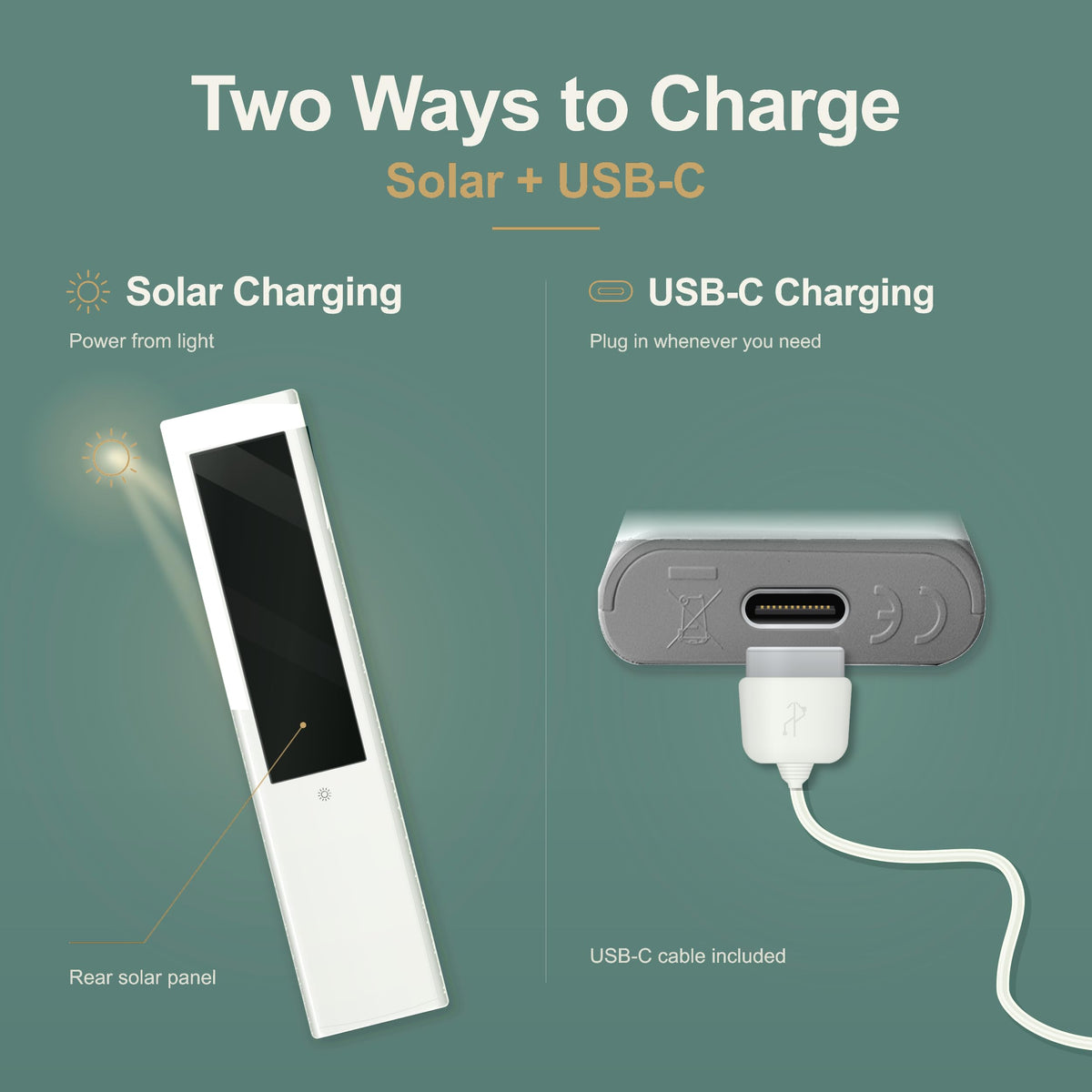Rechargeable TV Remote for Samsung Smart TVs, Replacement for All 2019-2026 Samsung TV Remote Control with Voice Control. USB-C Fast Charging. Solar Charging. 2-Year Warranty.