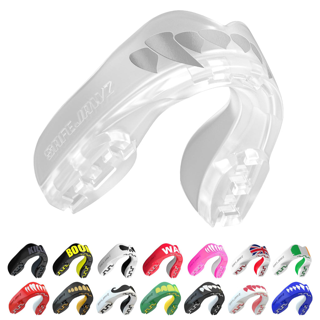 SAFEJAWZ Mouth Guard, Adult & Junior Dual Layer Gum Shield with Case